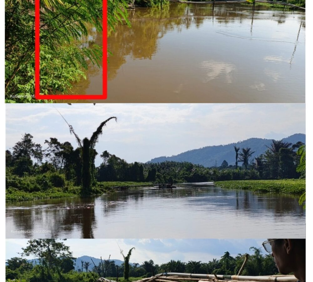 Poto Lokasi Penambangan Pasir Sedot Ilegal, Dampak Hilangnya Bronjong.